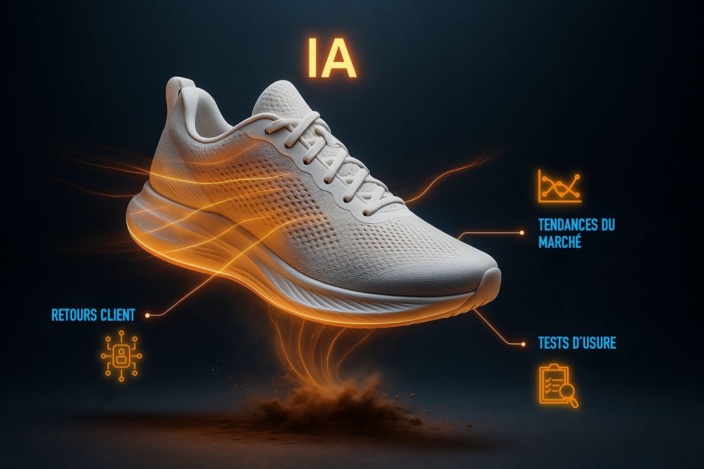 Chaussure Décathlon booster aux données récoltées et analysées par l'IA.